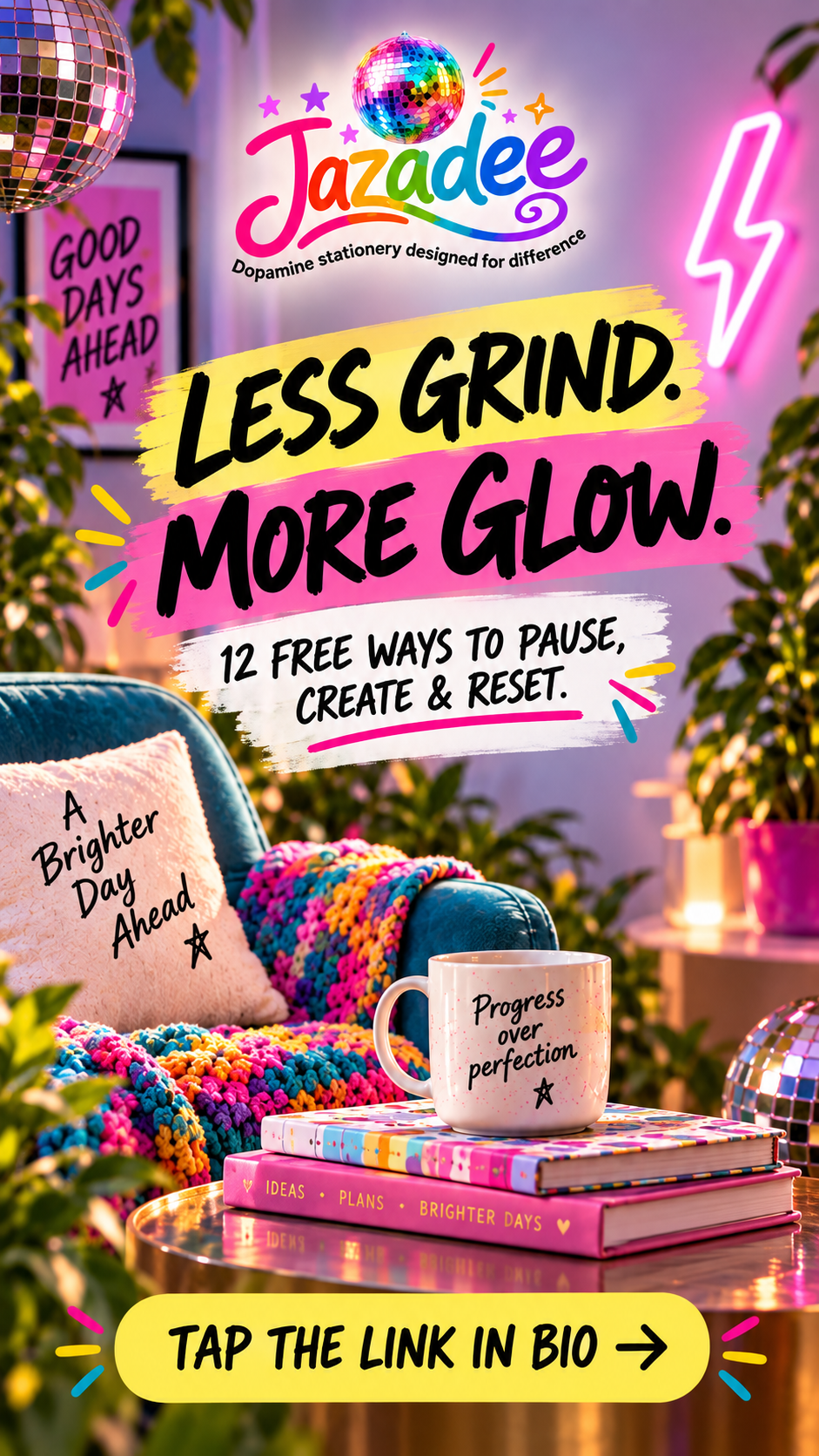 Less Grind more Glow the reset lounge