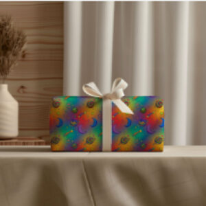 Bright Multicolour Space Gift Wrap
